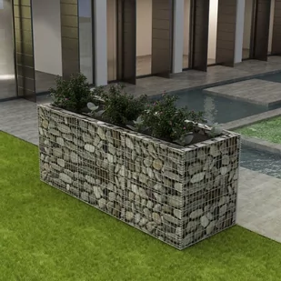 vidaXL Donica gabionowa ze stali, 270 x 90 100 cm - Donice - miniaturka - grafika 1