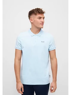 Koszulki męskie - Bench Koszulka polo "Rigato" w kolorze błękitnym - grafika 1