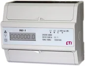 Liczniki energii elektrycznej - ETI polam Licznik energii elektrycznej 3-fazowy 3x230/400V AC 3x100A DEC-3 004804052 004804052 - miniaturka - grafika 1
