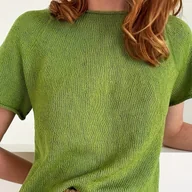 Swetry damskie - TEMU Damska Letnia Bluzka z Krótkim Rękawem i Okrągłym Dekoltem – Jednokolorowa Casualowa Bluzka na Wiosnę, i Jesień, Pranie w Praniarce, Uniwersalna - miniaturka - grafika 1