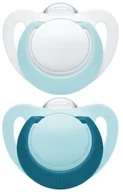 Smoczki do butelek - NUK 736129 Smoczek 6-18m GENIUS COLOR silikon 2szt pudełko LNC+10% - miniaturka - grafika 1
