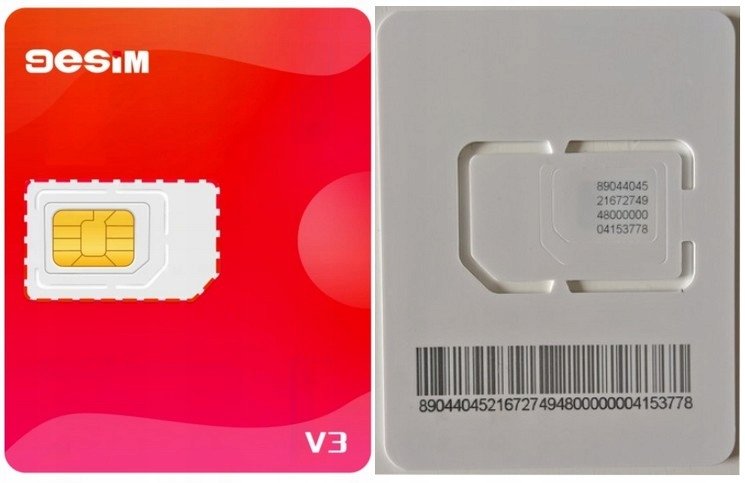 eSIM na Sim przejściówka (adapter) Prosta obsługa eSIM na karcie Sim