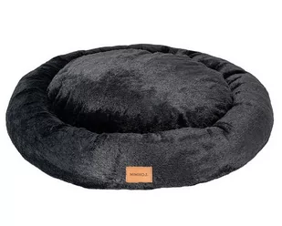 MIMIKO Pets Legowisko Shaggy okrągłe XXL 100cm czarne - Legowiska dla psów - miniaturka - grafika 1