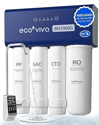 Filtr Do Wody Odwrócona Osmoza Podszafkowy 1000 Gpd 9 Stopni Tds Kran Led