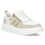 Moda i Uroda OUTLET - Skórzane sneakersy damskie Filippo DP6121/24 WH białe - miniaturka - grafika 1