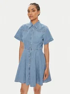 Sukienki - Hugo Sukienka jeansowa Kastari 50512895 Niebieski Slim Fit - miniaturka - grafika 1