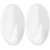 Wieszaki łazienkowe - Tesa Haczyk owalny L biały 2 sztuki - miniaturka - grafika 1