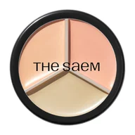 Korektory do twarzy - The Saem Cover Perfection Triple Pot, 03 Correct Up Beige Korektor - miniaturka - grafika 1