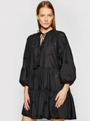 Sukienki - Seafolly Sukienka letnia Embroidery 54155-DR Czarny Regular Fit - miniaturka - grafika 1