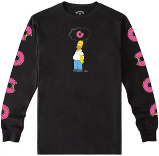 Bluzki dla chłopców - Billabong SIMPSONS DONUT black koszulka męska z długim rękawem - XXL - grafika 1