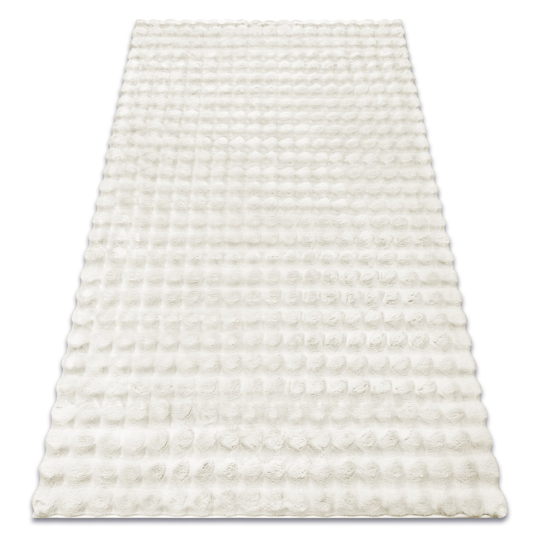 Dywan BUBBLE 11 IMITACJA FUTRA KRÓLIKA strukturalny 3D biały 140x190 cm
