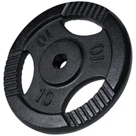 Obciążenia - Gorilla Sports Obciążenie żeliwne typu Gripper 10kg, czarne (100542-00019-0016) - miniaturka - grafika 1