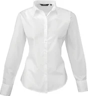 Bluzki damskie - Bluzka damska Premier Workwear Poplin z długim rękawem - miniaturka - grafika 1
