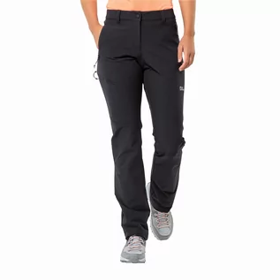Spodnie sportowe damskie - Damskie spodnie softshellowe Jack Wolfskin HOLDSTEIG PANTS W black - 34 - grafika 1