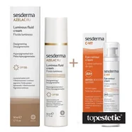 Sesderma Azelac RU Luminous Fluid Cream + C-VIT Eye Contour Cream ZESTAW Emulsja rozświetlająca SPF 50 50 ml + Krem pod oczy 15 ml