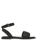 Sandały damskie - Guess Sandały FLJSIY FAB03 Czarny - miniaturka - grafika 1