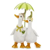 Pozostałe ozdoby ogrodowe - Figura ogrodowa gęsi z parasolem 22 x 15 x 10 cm - miniaturka - grafika 1