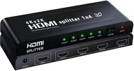 Kable - Splitter Hdmi 1X4 4K*2K 3D Fullhd Rozdzielacz Hdcp - miniaturka - grafika 1
