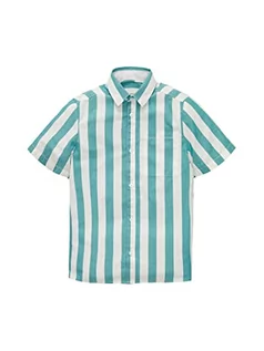 Paski - TOM TAILOR koszula chłopięca, 31730 - zielony beżowy pionowy pasek, 164 - grafika 1