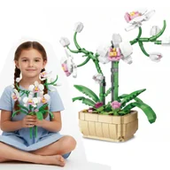 Klocki - COIL Klocki konstrukcyjne zestaw 580 el. elementów bukiet kwiatów Falenopsis - miniaturka - grafika 1