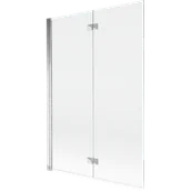 Parawany nawannowe - Mexen Mist parawan nawannowy 2-skrzydłowy lewy 120 x 150 cm, transparent, chrom - 8A9-120-002-01-00-L - miniaturka - grafika 1