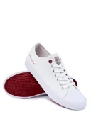 Trampki męskie - Klasyczne Męskie Trampki Cross Jeans JJ1R4031C Białe -43 - miniaturka - grafika 1