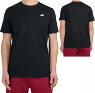 Koszulki męskie - Bawełniana koszulka 4F T-shirt męski M3341 czarny r. 3XL - miniaturka - grafika 1
