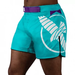Hayabusa Spodenki Icon Mid-Length Fight Teal/White - Spodnie sportowe męskie - miniaturka - grafika 1