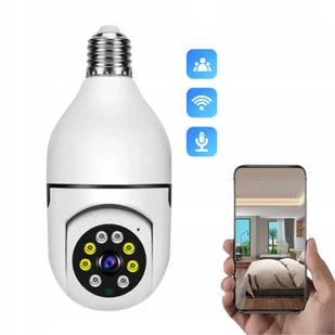 Kamera Obrotowa Ukryta W Żarówce Noc Na Żywo Wifi - Kamery IP - miniaturka - grafika 2