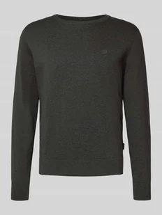 Sweter z dzianiny z prążkowanymi wykończeniami - Swetry męskie - miniaturka - grafika 1