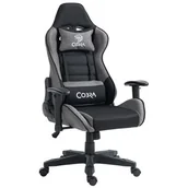 Fotele gamingowe - Fotel COBRA Rebel CR205 Szaro-czarny - miniaturka - grafika 1