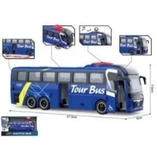 Autobus niebieski 1:16 światlo dźwięk Madej - Samochody i pojazdy dla dzieci - miniaturka - grafika 1