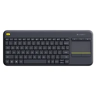 Klawiatury - Logitech K400 Plus CZ czarna - miniaturka - grafika 1