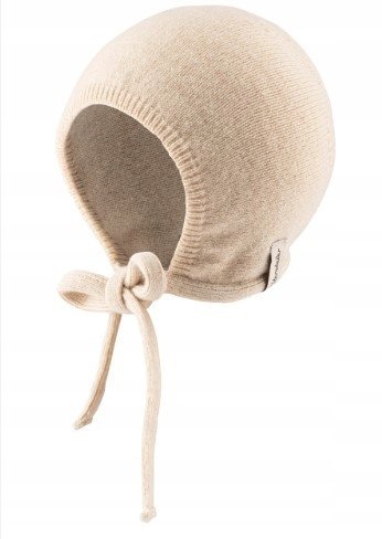 STERNTALER CZAPKA WIĄZANA DLA DZIECKA BEŻOWA Z WEŁNĄ 43 JMB