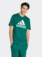 Koszulki męskie - adidas T-Shirt Essentials IS1300 Zielony Regular Fit - miniaturka - grafika 1