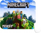 Podkładki pod mysz - PODKŁADKA POD MYSZKĘ Z NADRUKIEM MAINKRAFT TRÓJWYMIA GRY-TEKST -20X24 - miniaturka - grafika 1
