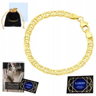 Bransolety męskie - Bransoletka Złota Męska Gucci Marina Żyletka 21cm Pełna Mocna Gruba 3,1 mm - miniaturka - grafika 1