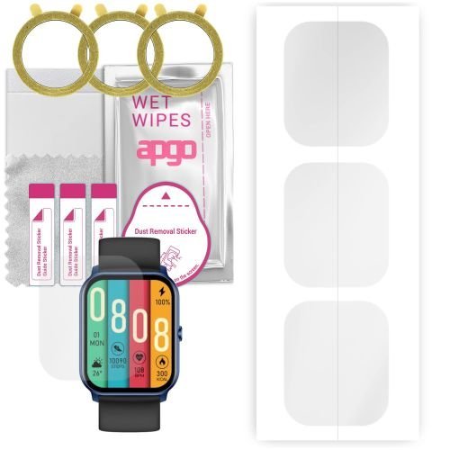 3x folia ochronna hydrożelowa do Kieslect Ks Mini - apgo Smartwatch Hydrogel Protection Ochrona na ekran smartwatcha