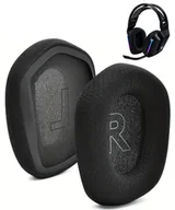 Akcesoria do słuchawek - Nauszniki Pady Gąbki do Logitech G733 G335 G535 PIANKA MEMORY Czarne - miniaturka - grafika 1