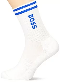 Skarpetki męskie - BOSS męskie Qs Rib Col Stripe Cc SHORT_SOCKS, Naturalny104, 39-42 EU - grafika 1