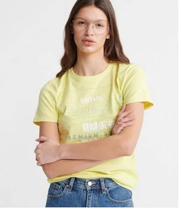 Koszulka damska Superdry Pg Label Outline t-shirt-M - Koszulki i topy damskie - miniaturka - grafika 1