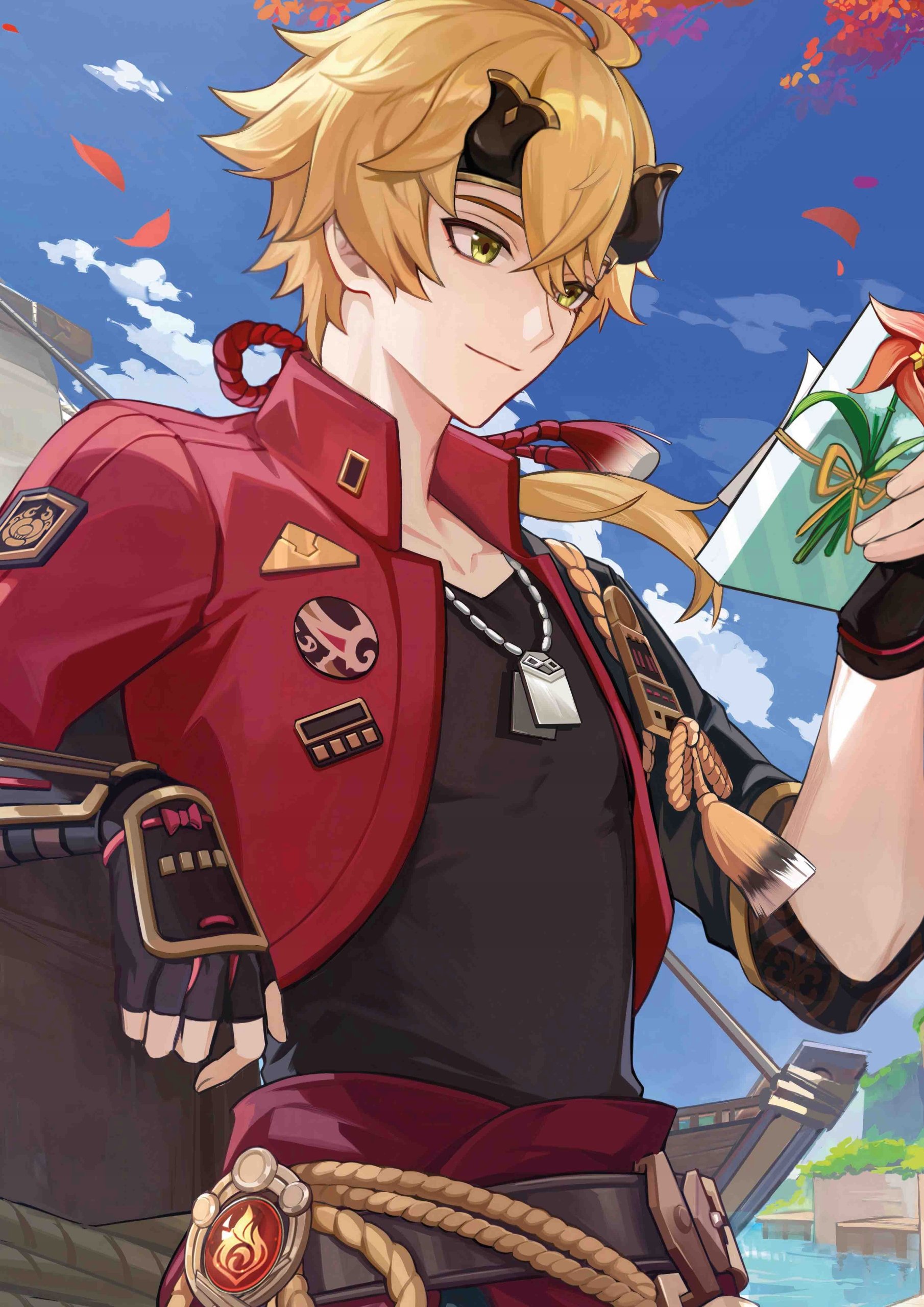 Plakat A3 Genshin Impact Anime Gra Thoma