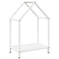 Wózki magazynowe - vidaXL Stojak na drewno opałowe, biały, 40x25x60 cm - miniaturka - grafika 1