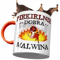 Kubki - Kubek Pomarańczowy Dla Malwiny Koleżanki Prezent z Nadrukiem ze Zdjęciem+ Opakowanie na prezent (wzór 01) - miniaturka - grafika 1