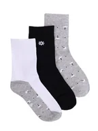 Skarpetki dla dzieci - Skarpety dziewczęce skarpetki dziecięce długie kwiatki 3PAK 35-38 YOCLUB - YoClub - miniaturka - grafika 1