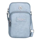 Torebki damskie - Pepe Jeans Jana Torba na ramię Niebieska 11x17,5x4 cm Poliester z Detalami ze Sztucznej Skóry by Joumma Bags, Niebieski, Talla única, torba na ramię - miniaturka - grafika 1