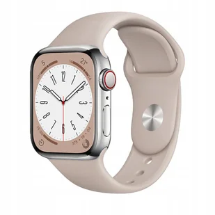 PASEK do Zegarka APPLE WATCH GUMOWY 42/44/45mm BEŻOWY - Akcesoria do smartwatchy - miniaturka - grafika 1