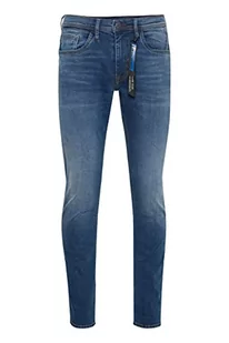 Blend BHTwister fit Multiflex NOOS fit - Multiflex NOOS męskie spodnie jeansowe Denim Slim Fit, rozmiar: W38/32, kolor: Denim Middle Blue (200291), Denim Middle Blue (200291), 38W / 32L - Spodenki męskie - miniaturka - grafika 1