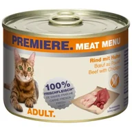 Mokra karma dla kotów - PREMIERE Meat Menu Adult Wołowina i kurczak 12x200 g - miniaturka - grafika 1