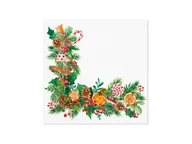 Dekoracje i nakrycia stołu na imprezę - Serwetki bożonarodzeniowe Świąteczna ramka z pomarańczą - 33 cm - 20 szt. - miniaturka - grafika 1